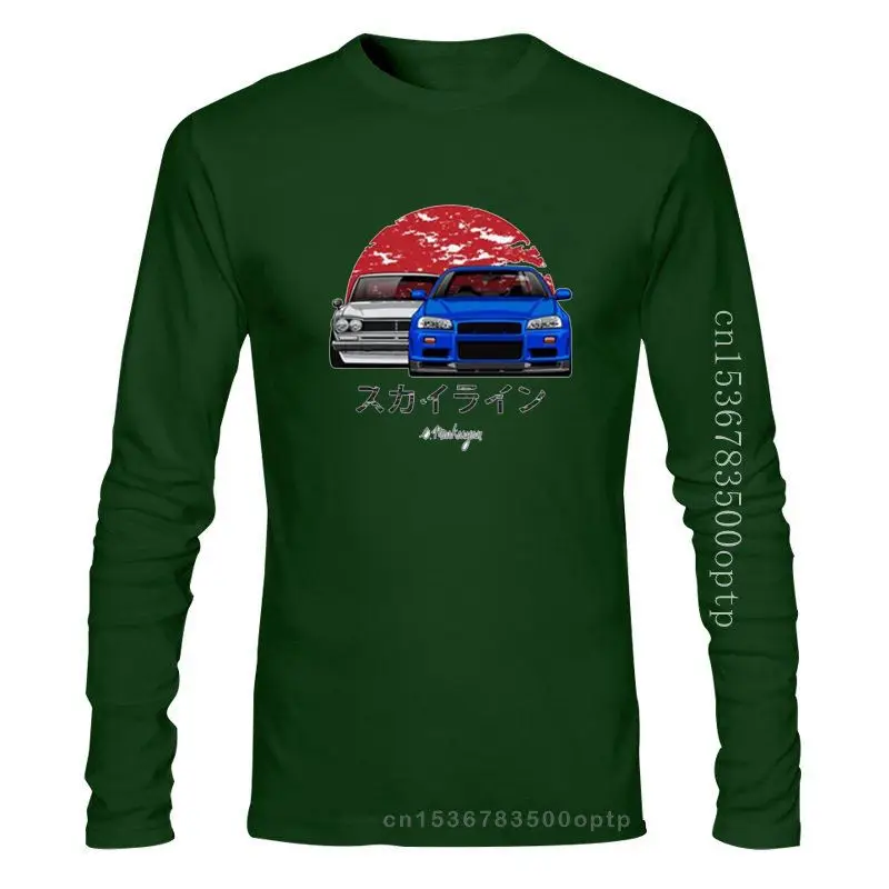 

Новая мужская одежда, футболка с рисунком в японском стиле SKYLINE GTR, мужские белые повседневные футболки, мужская футболка с рисунком, футболк...