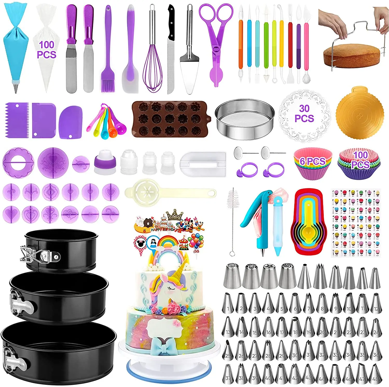 

Decorating Supplies 407pcs Baking Tools