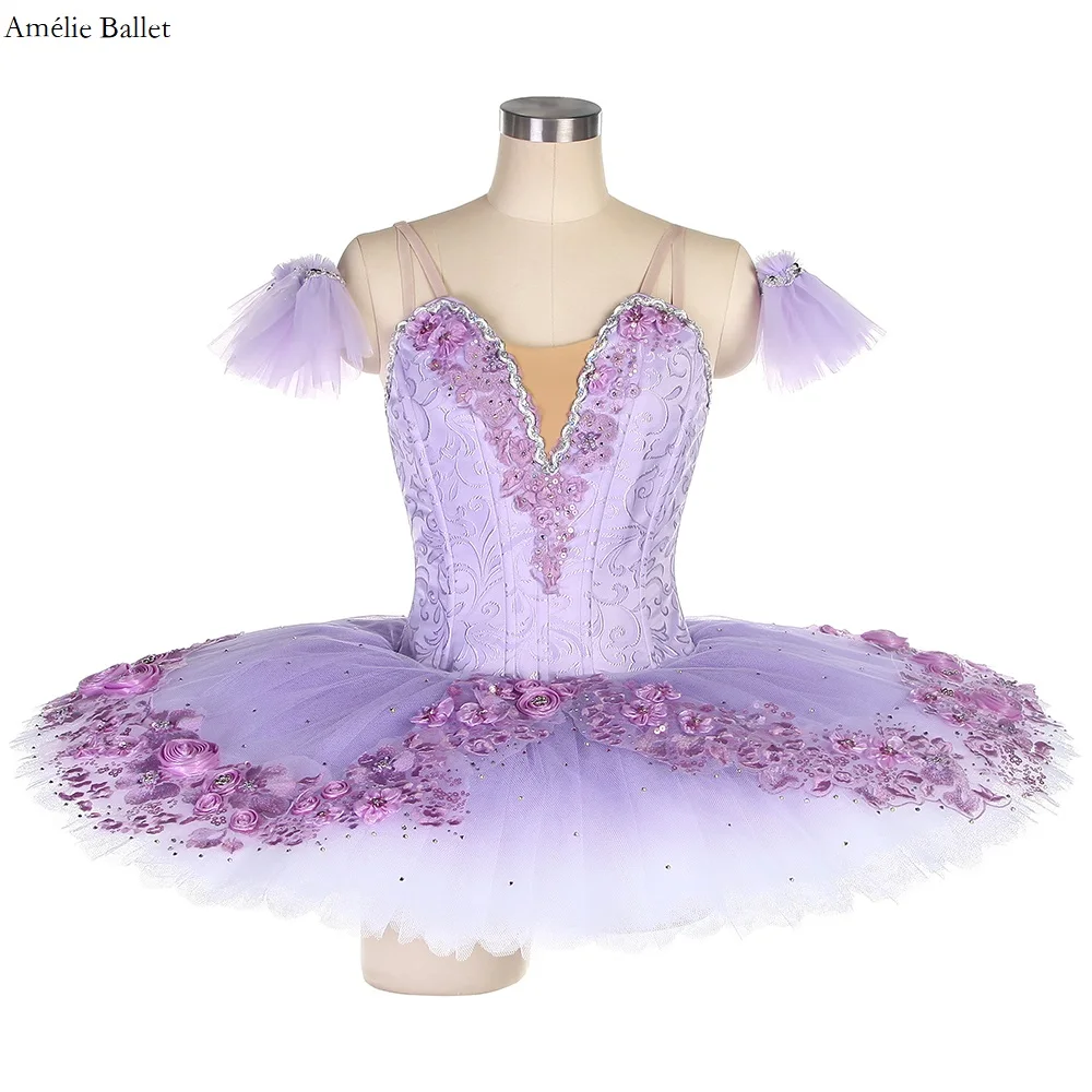 

B22152 Ombre Purple Professional Ballet Dance Tutu With Hook Back Design Customized Ballet Tutus Solo Costume Ballerina Dress