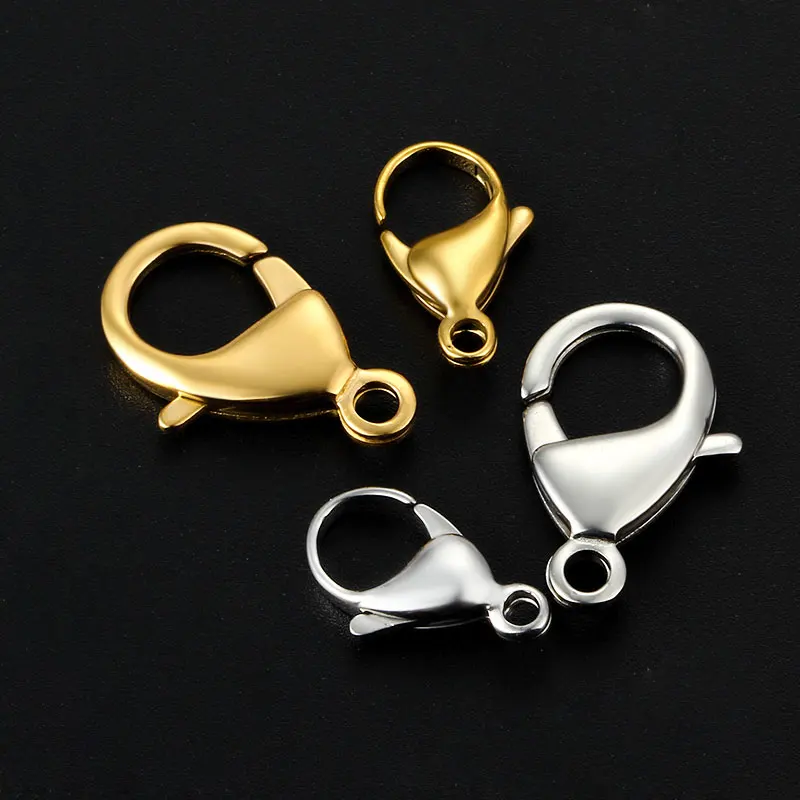 Polishing Stainless Steel 19mm 25mm Lobster Clasps Jewelry Making Supplies Accessories Connetor Bigger Chains Hooks Findings