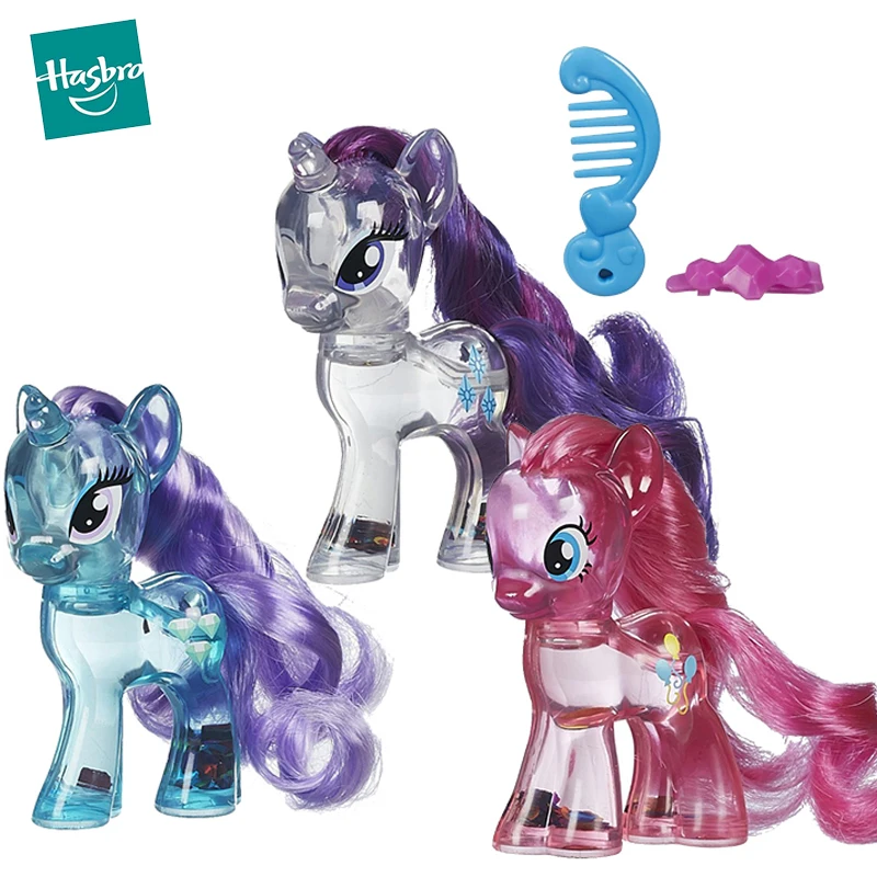 7cm Hasbro My Little Pony Cutie Mark Magic Anime Figure Action Rarity Pinkie Pie Crystal Hyaline Unicorn Kids Toy for Girls Gift