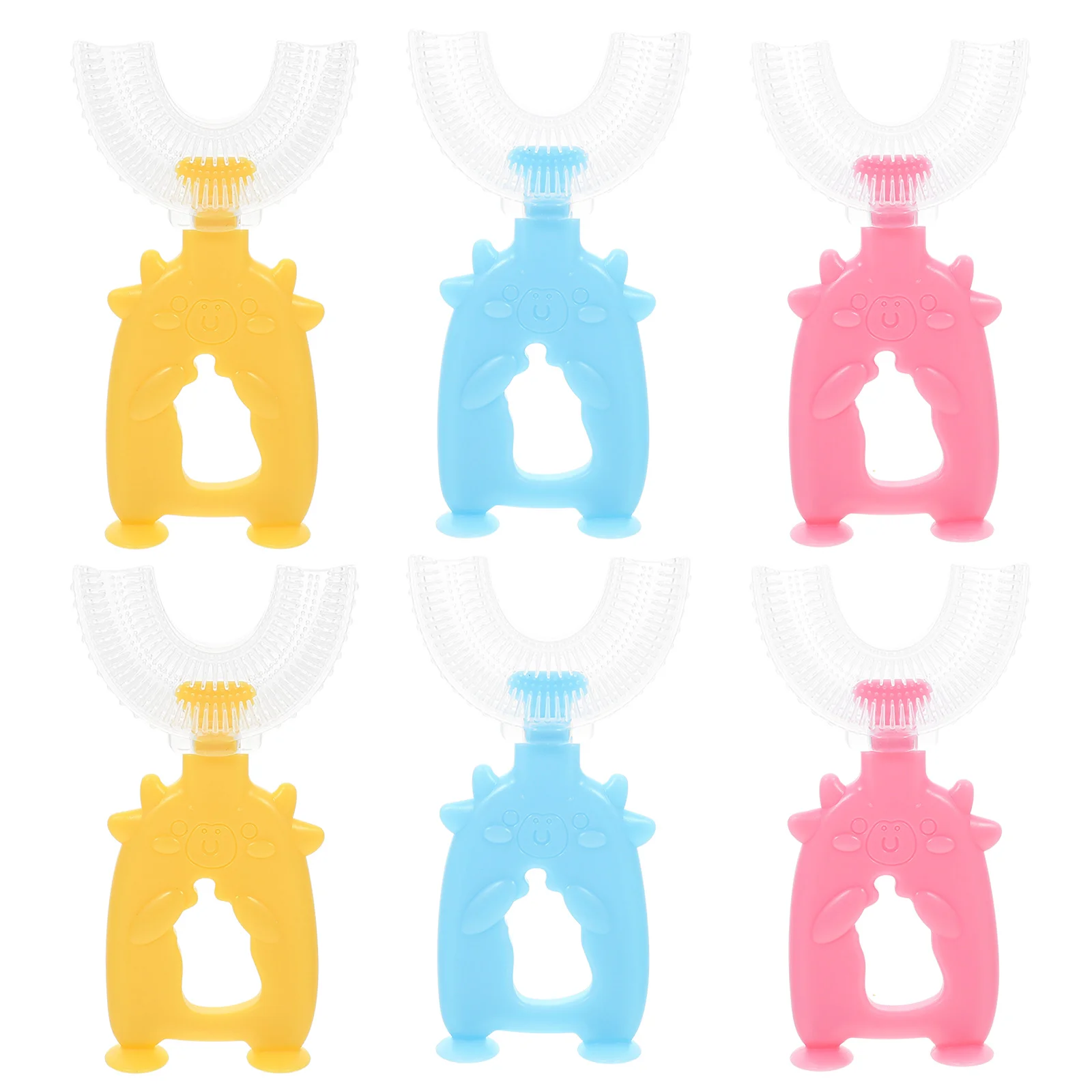 

6 шт., Детские U-образные зубные щётки