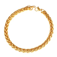 collare 316l stainless steel bracelet men gold silver black curb link chain bangle 6mm wide men fashion jewelry h214