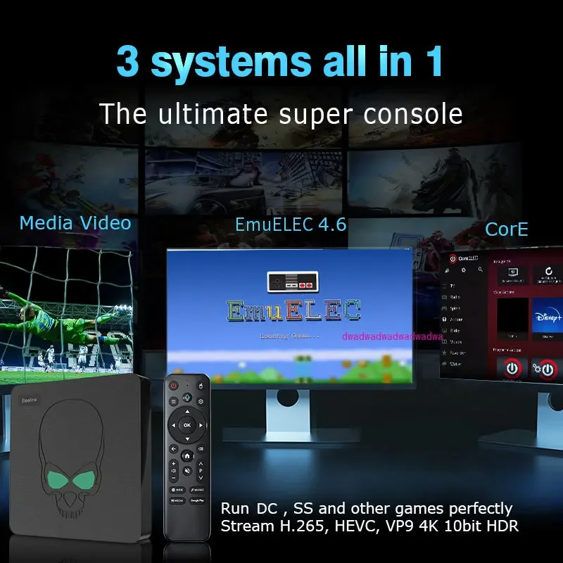 Ретро-Консоль Beelink Super X King с Wi-Fi 6 ТВ-приставок для SS/DC/Arcade Media TV 9 Amlogic S922X 60000 игр