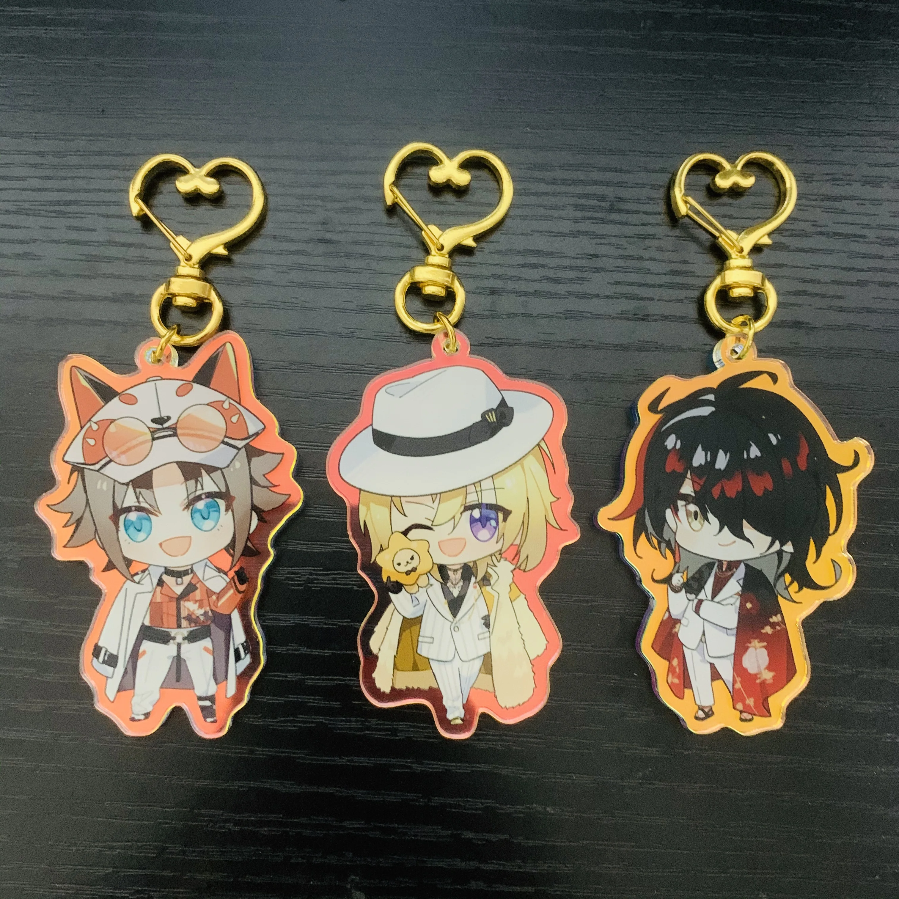 

Hot Anime Nijisanji Rainbow Society Vtuber Figures Vox MYSTA SHU IKE LUCA Cosplay Acrylic Keychains Bag Pendant Accessories Prop