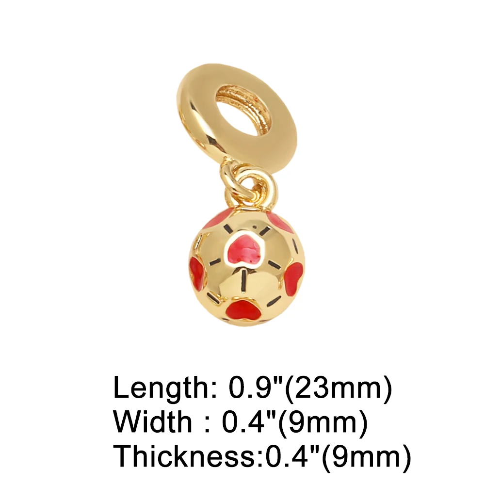 OCESRIO красочная эмалированная футбольная подвеска в форме сердца для ожерелья