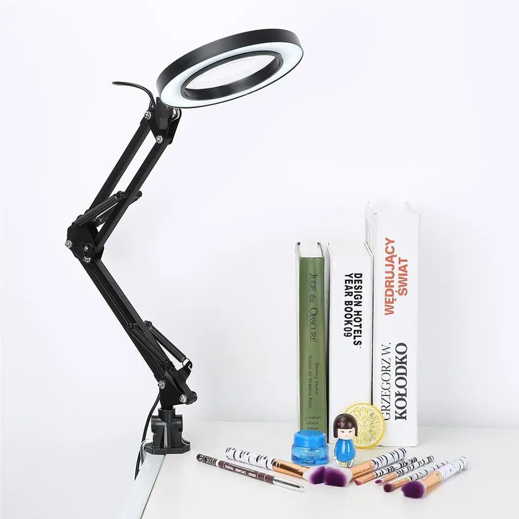 

Clamp Mount LED Magnifier Lamp Salon 5X Magnifying Lamp Eyeliner Manicure Tattoo Beauty Light