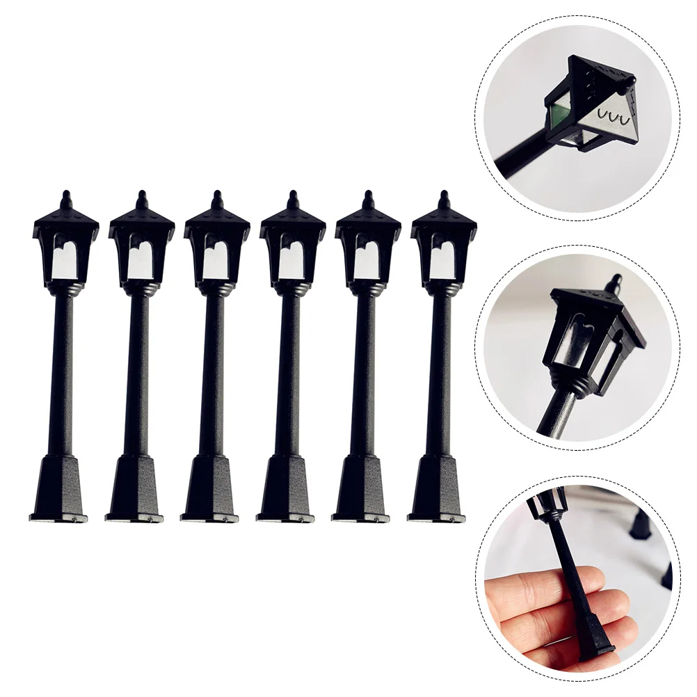 

6Pcs Dollhouse Street Lights Realistic Portable Decorations Miniature Street Lamps