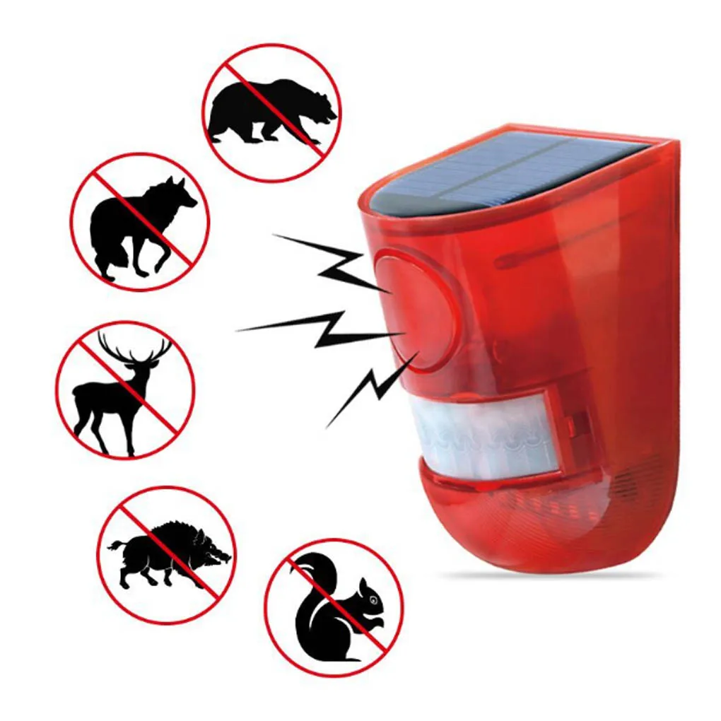 

Alarm Light Body InductionHigh Decibel Level Warning Prevention Solar Expeller Fences Mountain Forests Farms Warehouses