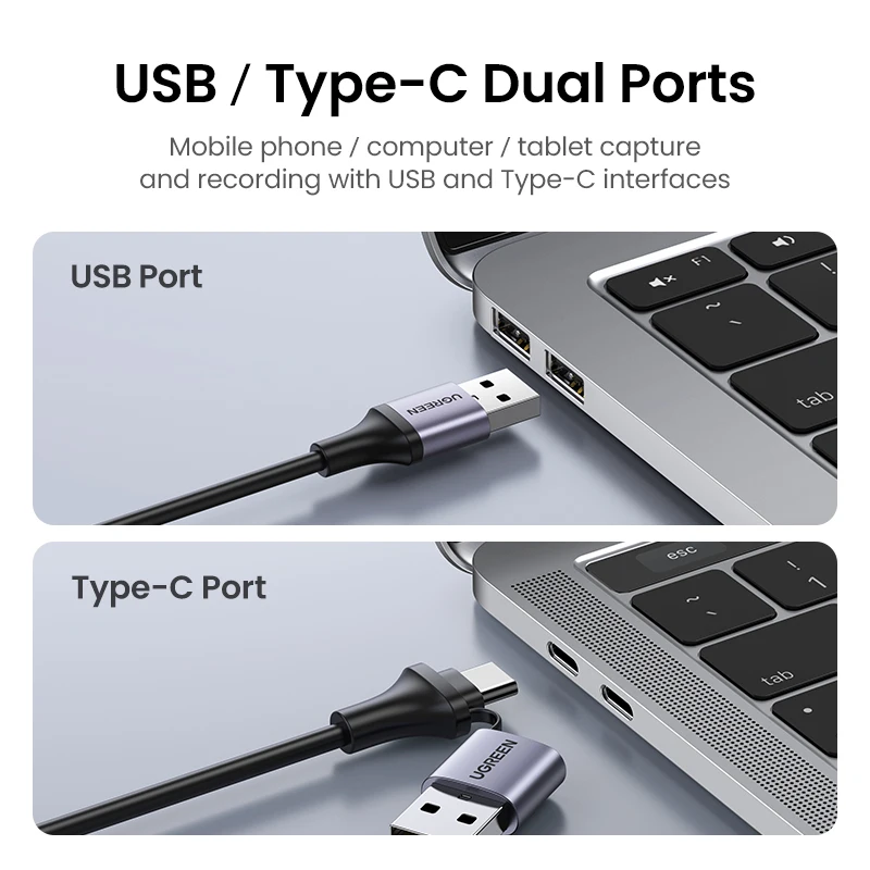 【 NEW-IN 】 Ugreen Карта видеозахвата 4K HDMI к USB/Type-C видео Захват коробка для PS5