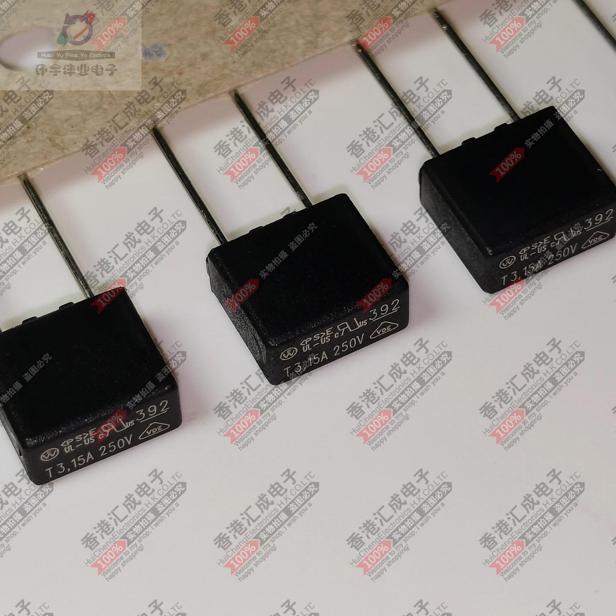 

39213150000 plastic encapsulated T3.15A250V miniature fuse TE5 square delay slow break 8X8X4m original