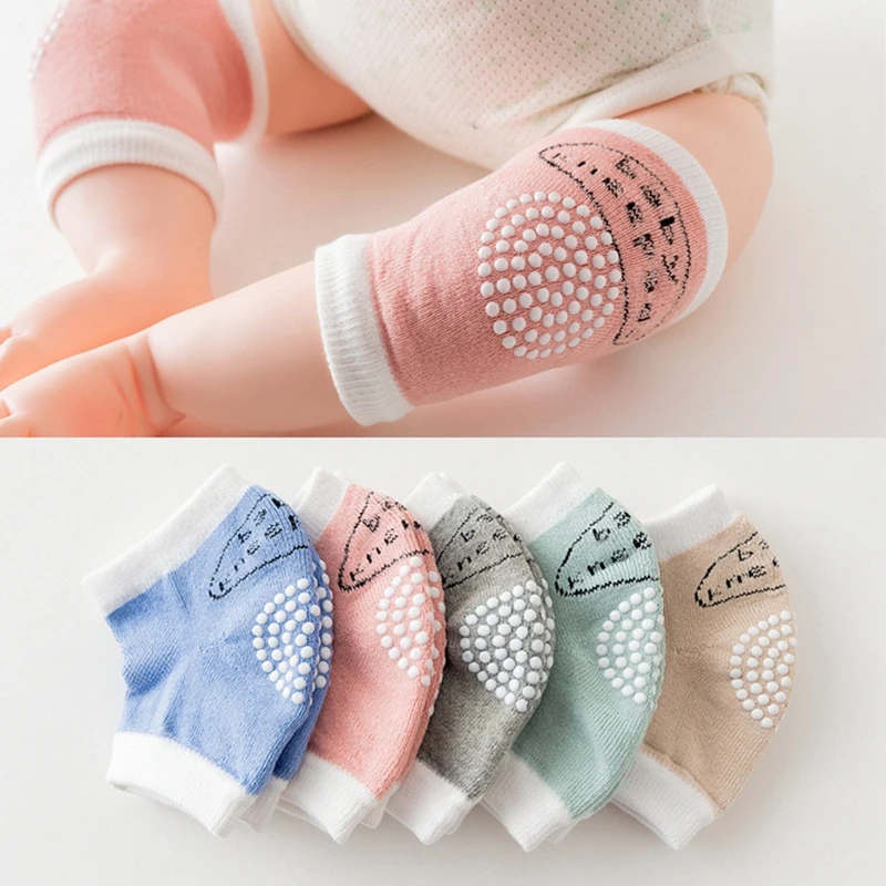 

0-3 Year Babys Non-slip Baby Girls Boys Knee Pads Protector Crawling Elbow Kneepad Terry Thick Mesh Breathable Warmers Cotton