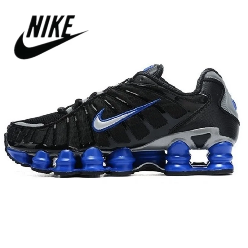 

New Arrival Nike Air Max Shox TL 1308 Column Men's Black Gold comfortable Cushion Outdoor Sports Running Shoes Size 40-45