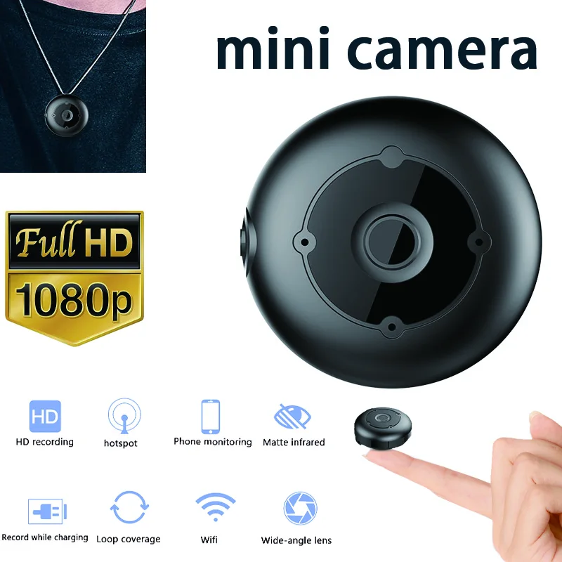 

HD 1080P Wireless WiFi Mini Camera Portable Devices Night Vision Motion Detection Camcorder Home Security Monitor Small Recorder