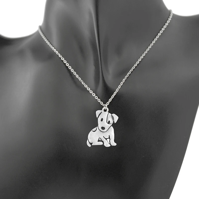 Cute Jack Russell Terrier & Fox Terrier Dog Pendant Necklace For Women Stainless Steel Long Chain Necklace Kids Student Jewelry images - 6
