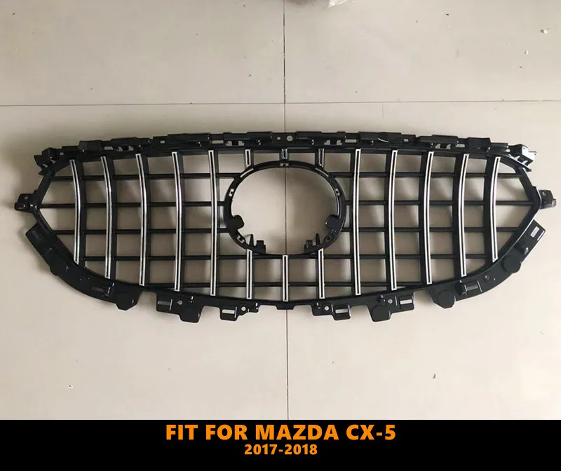 

Передняя Черная решетка ABS среднего размера, гоночные решетки GT & Diamond Star Style, подходит для Mazda CX-5 CX5 2017-2018 года