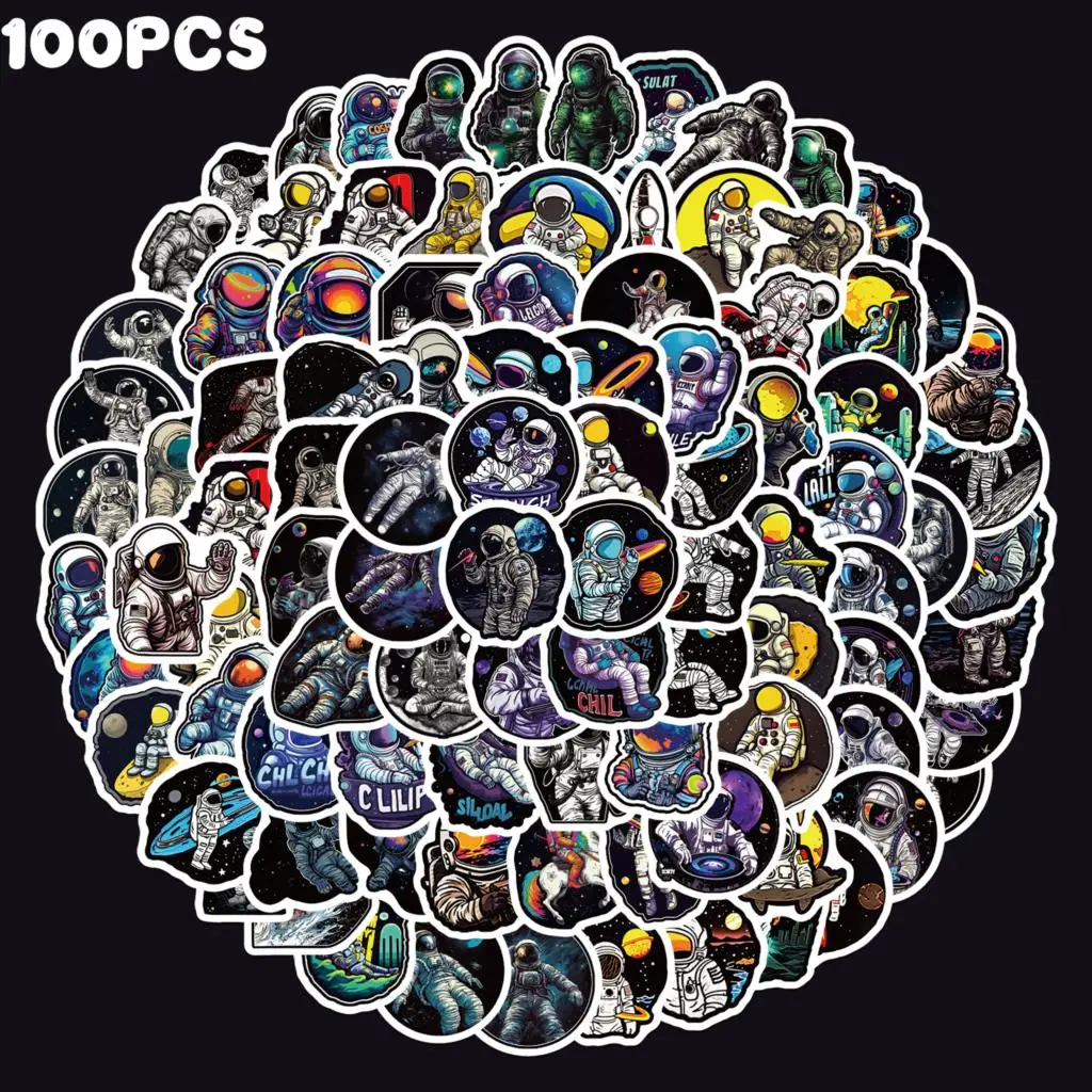 

50/100 шт., виниловые наклейки для ноутбука, велосипеда, скейтборда