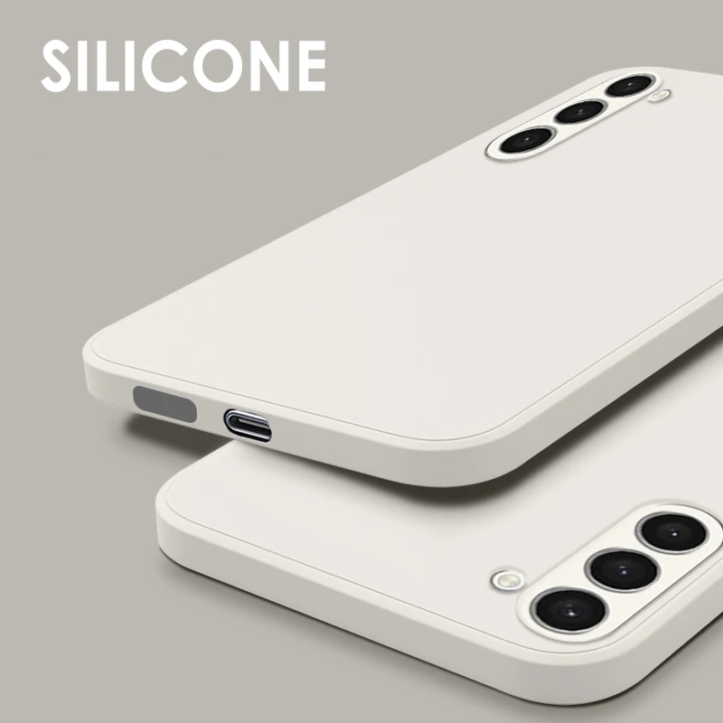 

For Samsung Galaxy S23 S22 S21 Ultra S20 FE A54 5G A14 A34 Liquid Silicone Soft Case For Samsung S22 S23 Plus S21 FE Phone Cover