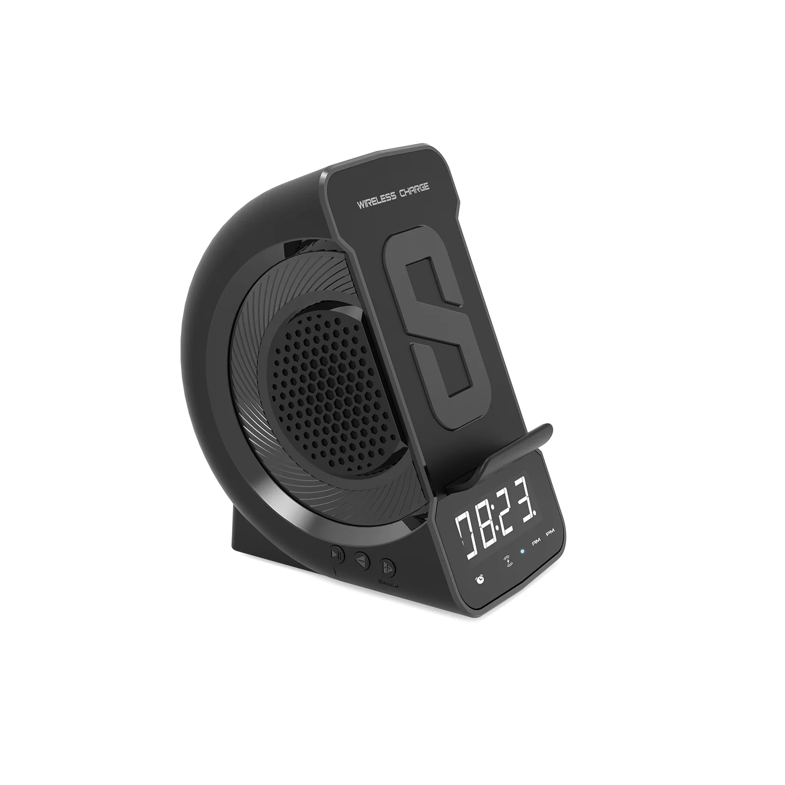 Беспроводное зарядное устройство 3 в 1 Bluetooth совместимый динамик часы будильник