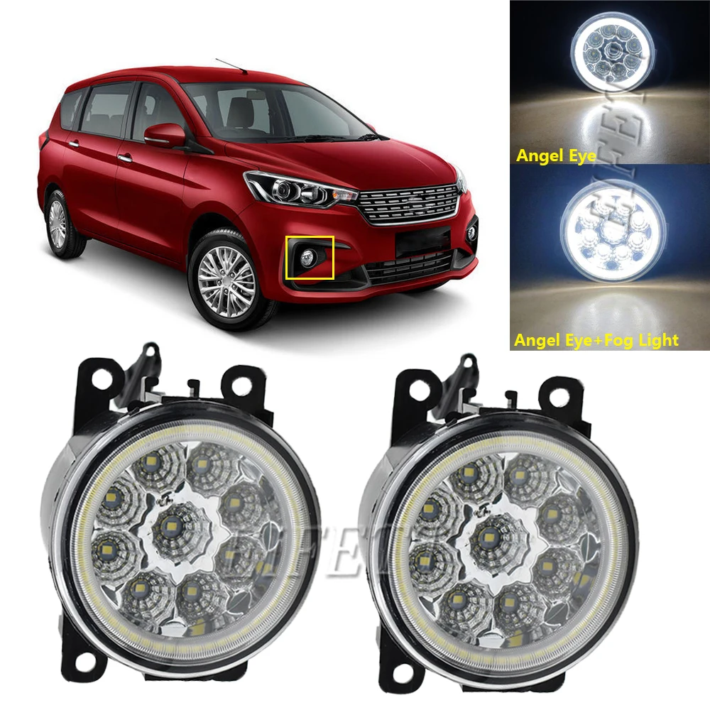 Детали автомобиля противотуманные фары с ангельскими глазками для Suzuki Ertiga ZE NC 2014