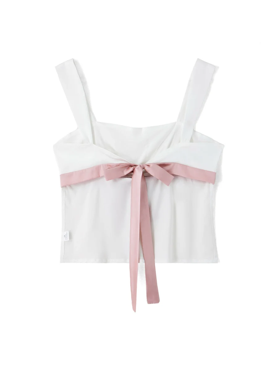 Майка женская атласная шелковая на завязках облегающий топ без рукавов базовая