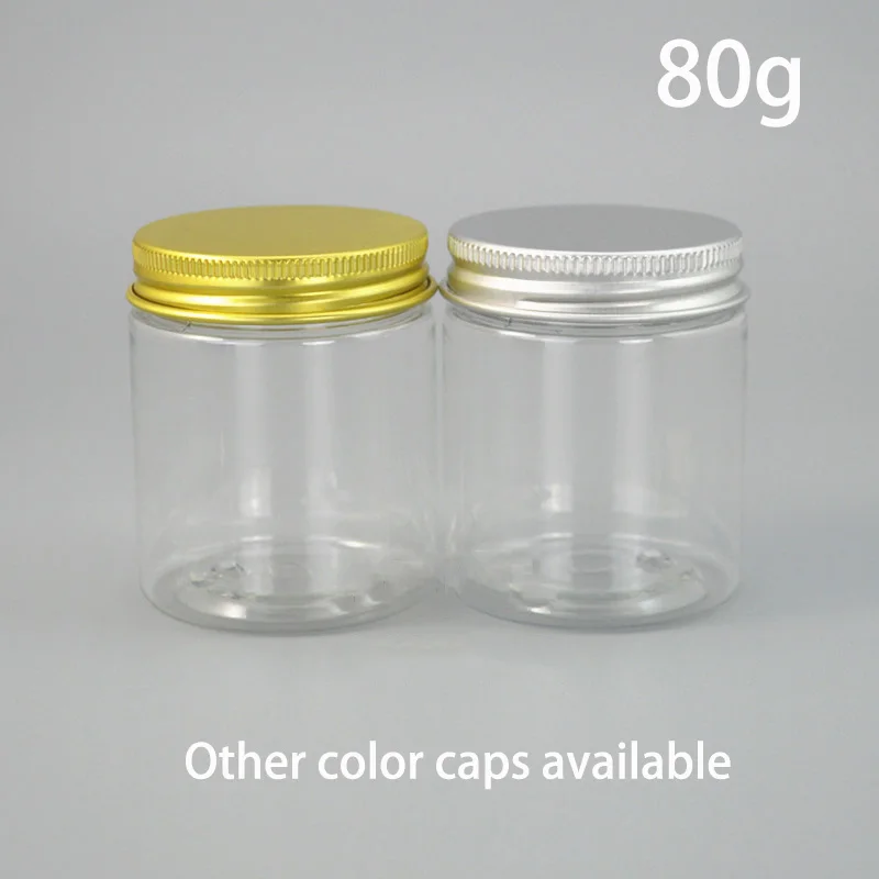 

80g Plastic Refillable Jar 80ml Cosmetic Cream Honey Container Empty Facial Mask Lotion Transparent Travel Bottle