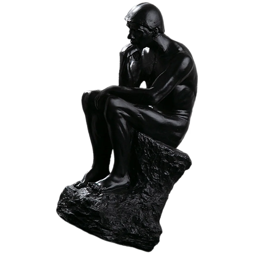 

Desktop Thinker Statue Artistic Thinker Sculpture Decor Table Nordic Thinker Statue Adornment