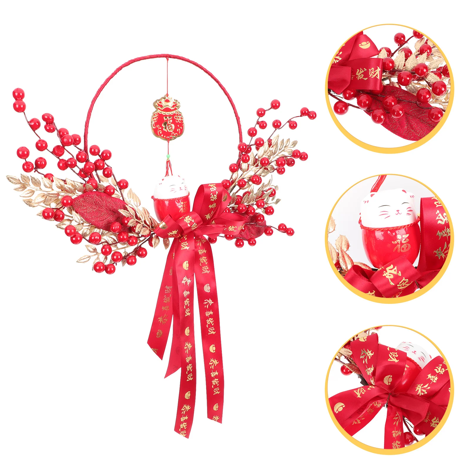 

Year Hanging Chinese New Ornaments Lucky Wreath Pendant Garland Festival Spring Decoration Decorations Japanese Window Decor