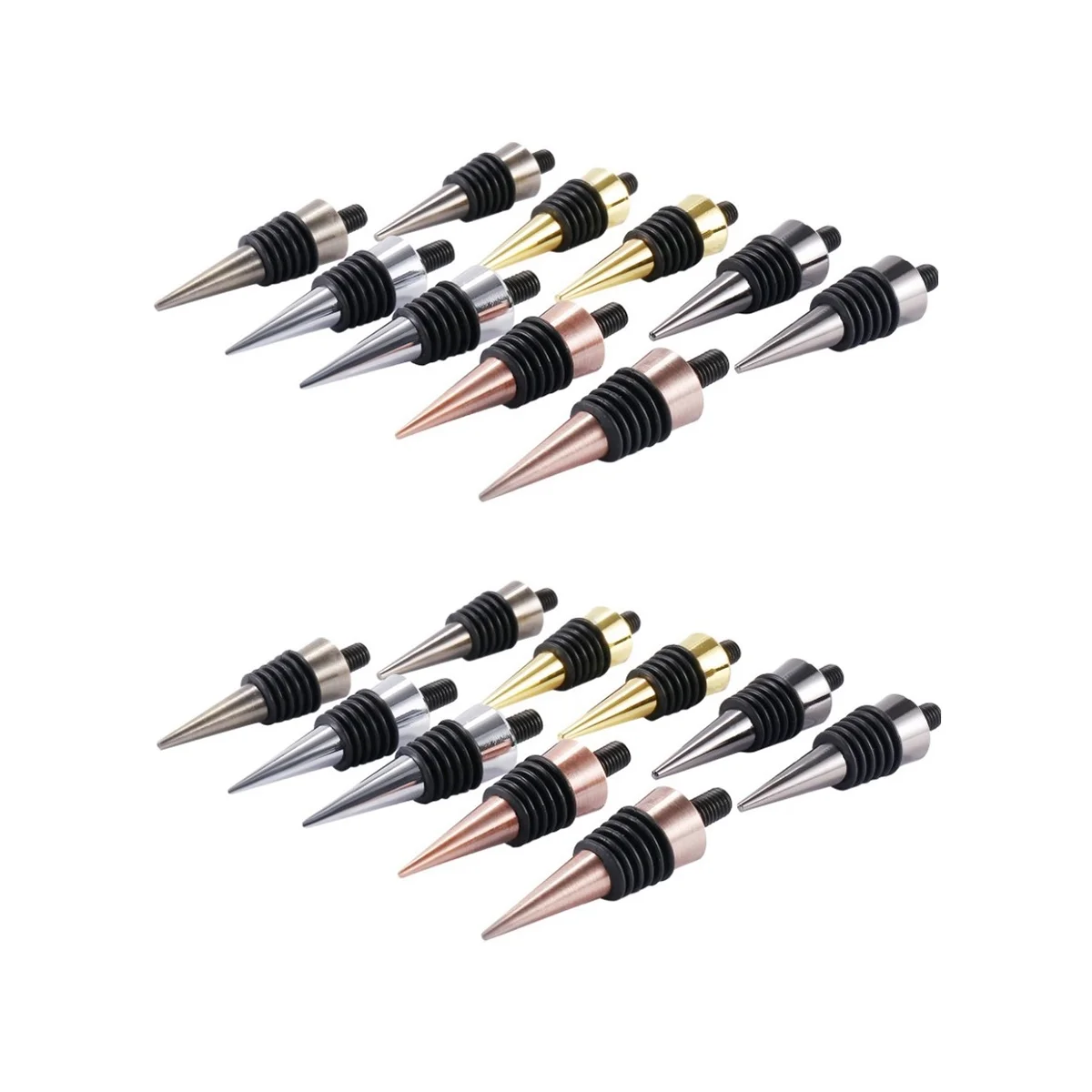 

20Pcs Blank Bottle Stopper With Threaded Post Metal Wine Stopper Inserts Set Hardware for Wood Turning DIY Project