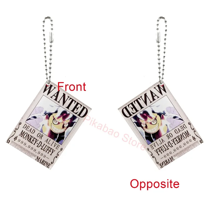 

One Piece Anime The latest Four Emperors'Reward Wanted Order Double sided pattern Limited Acrylic Pendant Ornament Kids Gifts