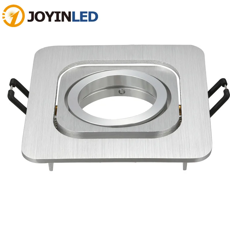 

Single Double Head Aluminium Ceiling Light Mounting Frame Square White Silver GU10 MR16 Recessed Ceiling Fixed Downlight Fitting