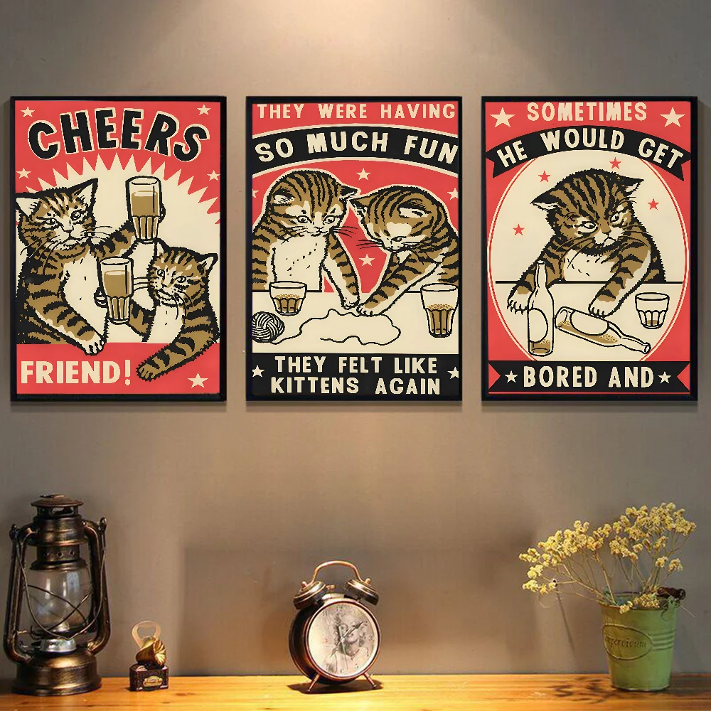 Классические винтажные постеры для дома бара кафе