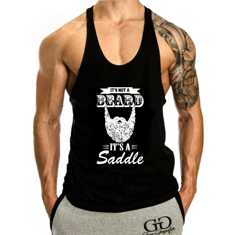 

Tees Men'S tank top men Big sleeveless:S-Xxl Men'S It'S Not A Beard It'S A Saddle Design Cotton sleeveless tank top men