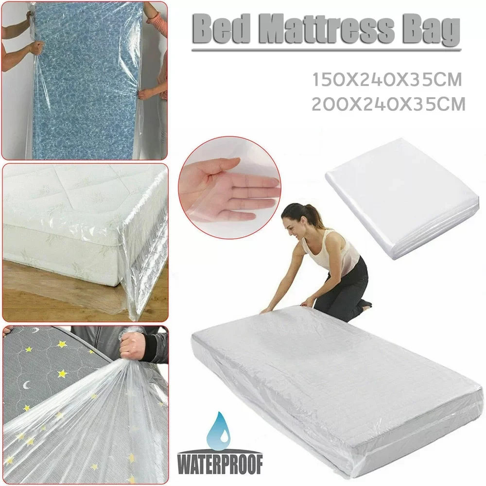 

NEW S/L Single Double Bed Mattress Bag Dust Protector Storage Cover Waterproof Mattress Protector