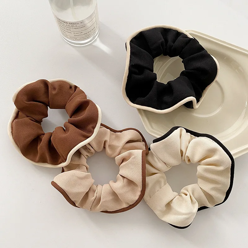 

Vintage French Hair Band Elastic Hair Ties Brown Hair Accessories 1PC Women Girls