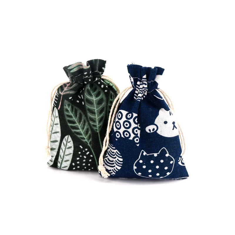 5Pcs/Lot Small Cotton Bags 10x14cm Party Favor Linen Drawstring Gift Bag Pouches Nice Charms Bracelet Jewelry Packaging | Украшения и