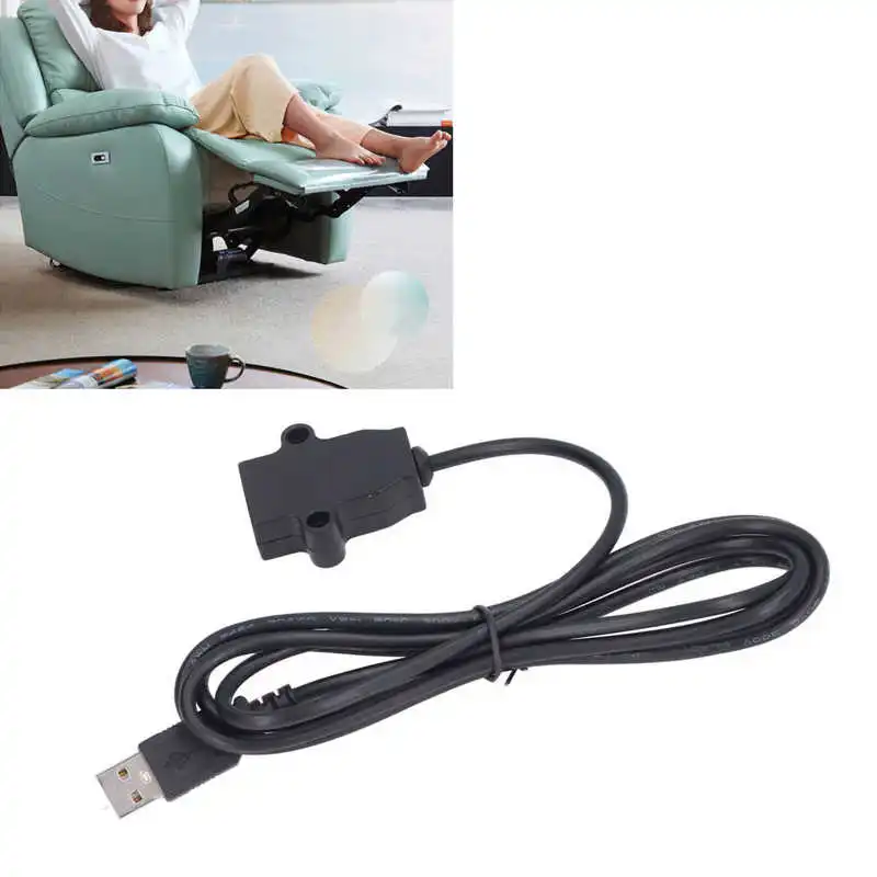 

1.5M USB Charging Socket Multipurpose Home Bedside Sofa Reclining Chair Clamp in USB Charging Extension Cable 2A 5V