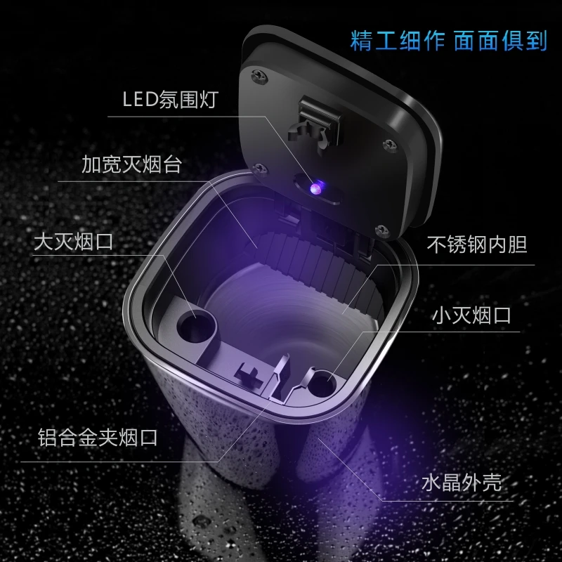 Пепельница автомобильная со светодиодными лампами и логотипом оригинальная