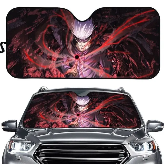 

Anime Car Windshield Sunshade Anime Jujutsu Kaisen Gojo Satoru Foldable UV Visor Protector Sunshade