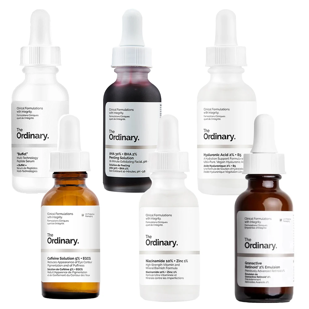 

Ordinary Skin Care Serum Original Hyaluronic Acid 2% + B5 Niacinamide 10% Solution AHA 30% + BHA 2% Caffeine Solution Products