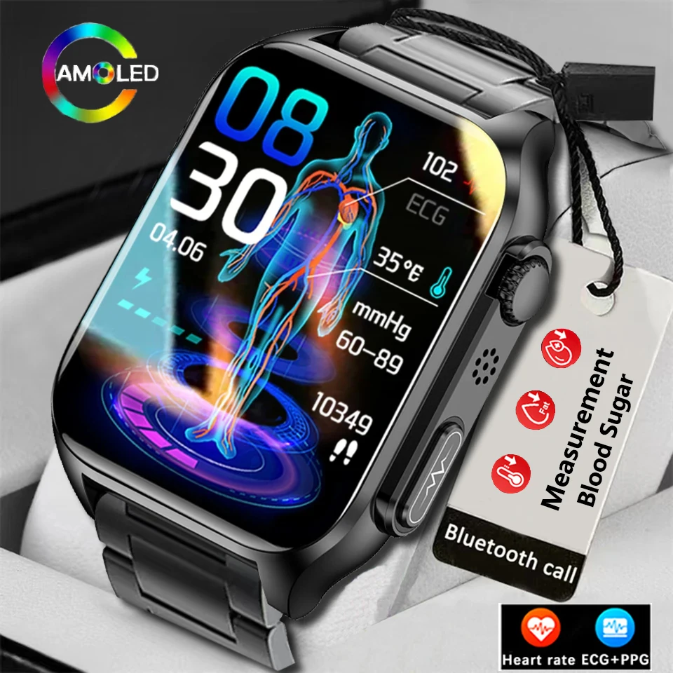 2023 New ECG+PPG Smart Watch Men Health Blood Oxygen Heart Rate Blood Pressure Fitness Sports Watches IP68 Waterproof Smartwatch