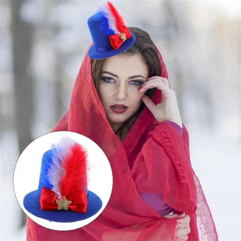 

Hair Patriotic July Accessories Party 4Th Clips Tea Hat Barrettes Clip Flag American Day Fourth Decorations Headwear Costume