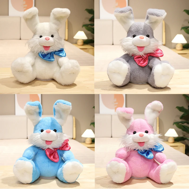 

New 2023 Ears Move Music Rabbit Elephant Talking Sing Electric Toy Hide And Seek Cat Soothing Doll Toy Kids Birthday Easter Gif