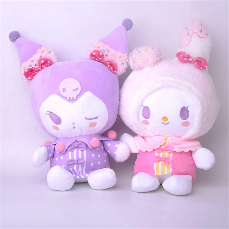 

Плюшевые куклы Kuromi мимелоди, милые искусственные плюшевые игрушки, плюшевые куклы, украшения, мягкий удобный подарок на день рождения