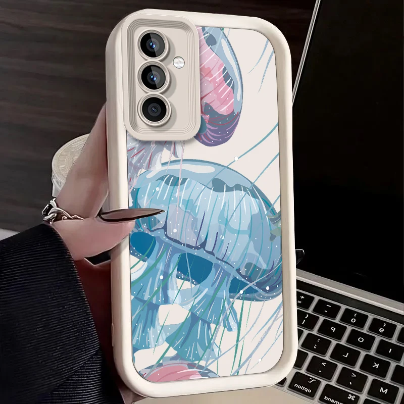 Чехол с изображением морских существ и медуз для Samsung Galaxy A53 A50 A50S A36 5G A35 A34 A33 A32 A30 A26 A24 A23 A22 A20 A16 A15 A14 4G (art.: 3920d97e10ea0) - 3920d97e10ea0