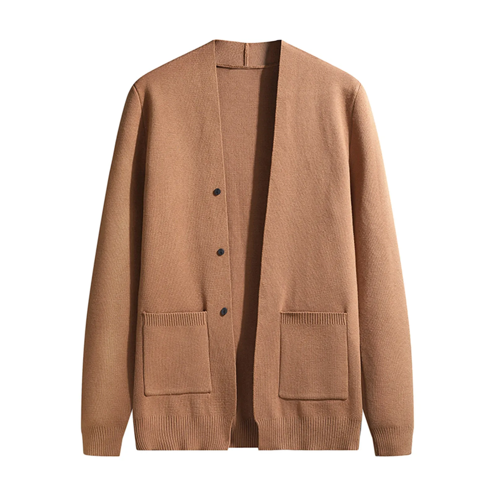 

Mens Autumn Leisure Solid Fasten Pocket Thin Jacket Blouse Coat Cardigan Top