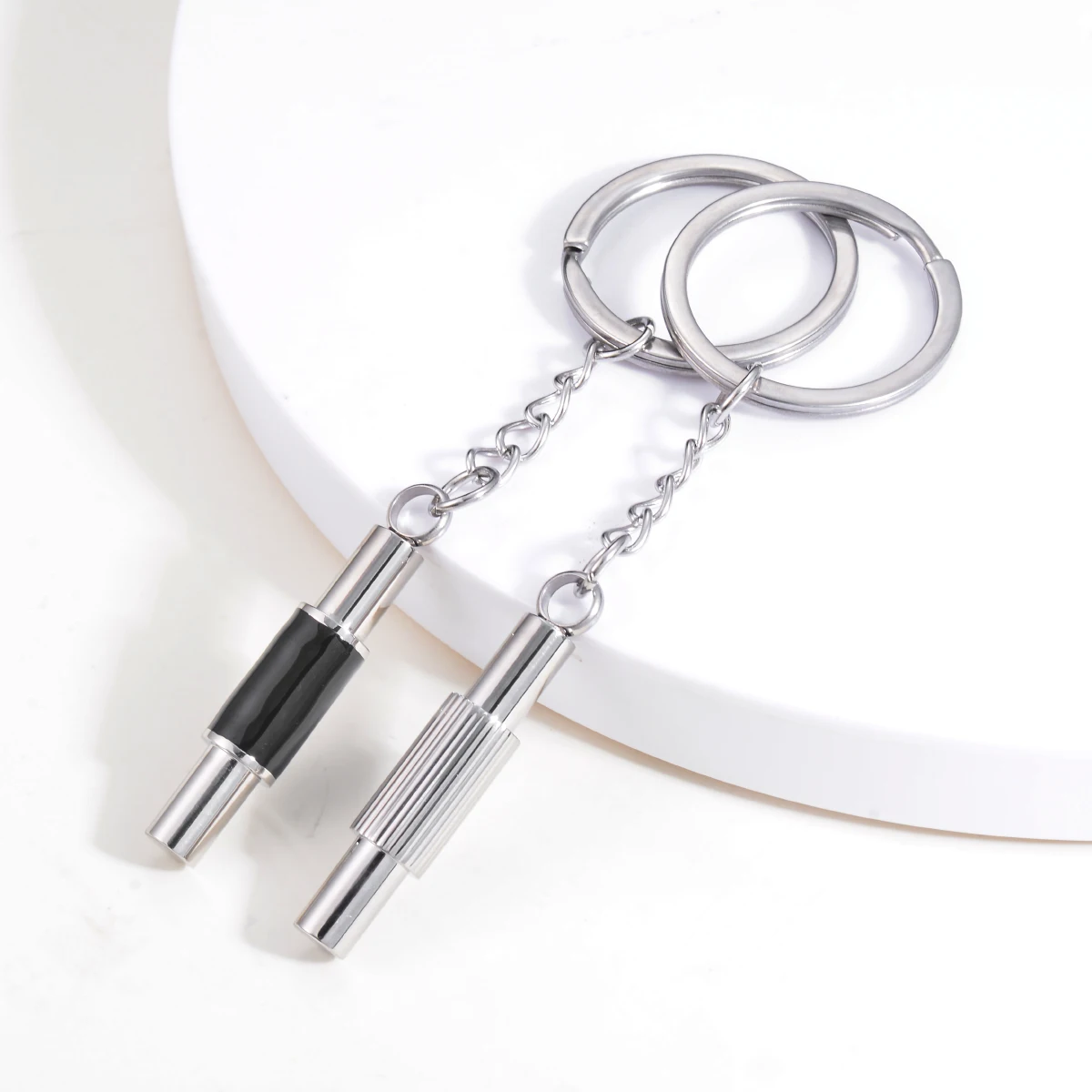 Прямая поставка брелок для ключей в виде бутылки из нержавеющей стали