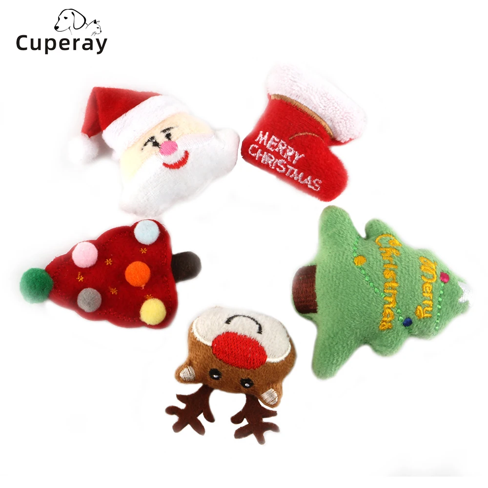 

Рождественские игрушки для кошек, игрушки для кошек в помещении, жевательные игрушки для кошек-прорезывателей, милые плюшевые рождественские игрушки для кошек, упражнения для кошек
