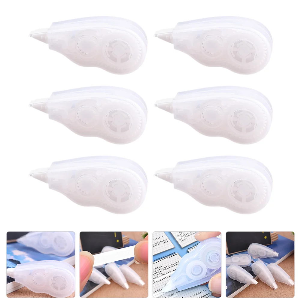 

6 Pcs Small Convenient Correction Tape Household Practical Correction Corrected Students Plastic Daily