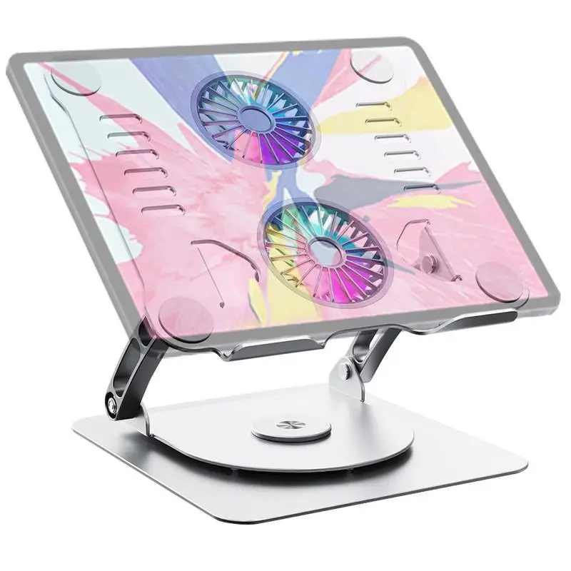 

Tablet Cooler Laptop Stand Ergonomics Correct Sitting Posture Notebooks Support Holder With Double Cooling Fans Accessories